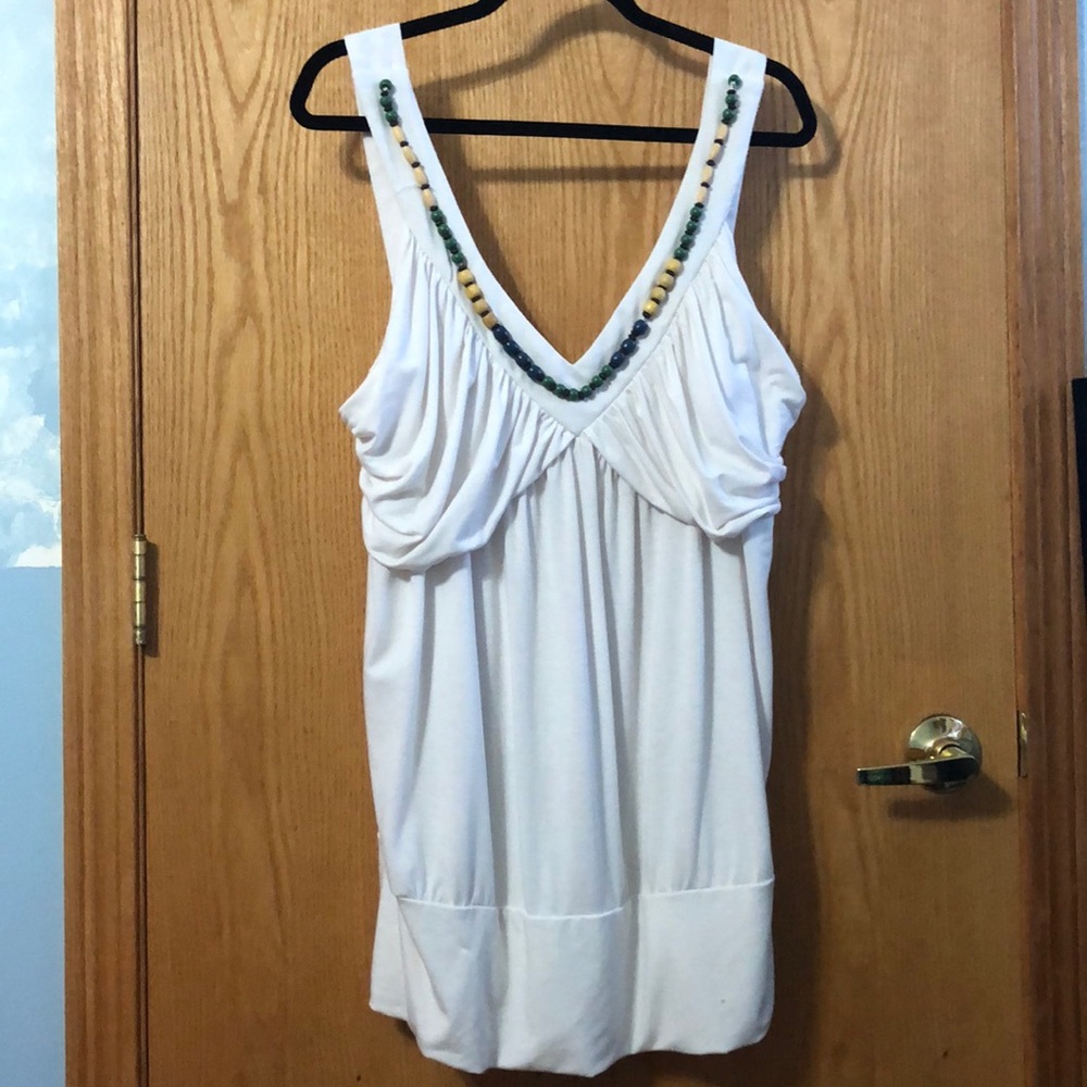 White flowy tank